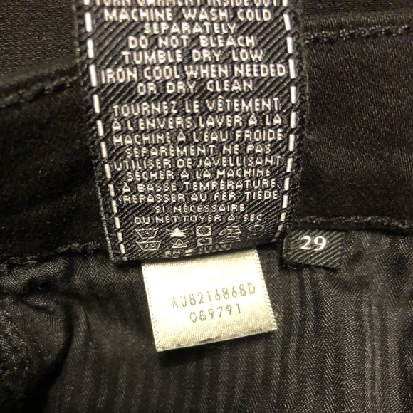 7FAM BLACK GWENEVERE MID-RISE DESTROYED SKINNY ANKLE JEANS EUC WORN ONCE 29 - Picture 5 of 7